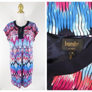 Laundry By Shelli Segal Pink Blue Shift Dress M